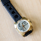 NOS Vintage Erotic Mechanical Watch "TIME TO F--K" Cushion Case Wristwatch