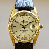 1980s WALTHAM Presidential Watch 34mm Quartz Day/Date Wristwatch
