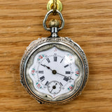 Antique Pocket Watch FAVORY GENEVE 10 Rubis - Art Deco & Silver Engraved Case