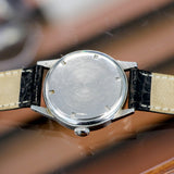1950s ENICAR Sport Watch Incabloc Military Wristwatch Enamel Dial S.S. Case Swiss Made