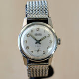 RARE 1960's GRUEN Precision 17 Jewels Cal. N510R Swiss Wristwatch - ALL S.S. & Tradition Mesh Bracelet
