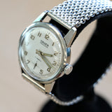 RARE 1960's GRUEN Precision 17 Jewels Cal. N510R Swiss Wristwatch - ALL S.S. & Tradition Mesh Bracelet