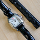 MICHELE Deco Mini Ladies Watch MOP Dial Ref. MW06D00A0025 Leather Strap - ALL Original