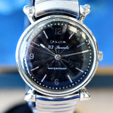 1960 BULOVA President "JW" 23 Jewels Waterproof Black Sunburst Dial - ALL ORIGINAL