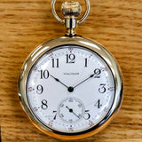1907 WALTHAM Pocket Watch 12s Openface 7 Jewels Grade 210 14K Yellow GF