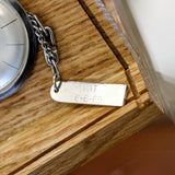 1950's GLYCINE Pocket Watch 17 Jewels Cal. AV 423 Swiss Made - ULTRA Thin w/PW Chain