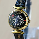 1950s ERNEST BOREL Ladies Cocktail Watch Kaleidoscope Dial 25mm Swiss Wristwatch - ALL ORIGINAL!