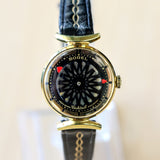1950s ERNEST BOREL Ladies Cocktail Watch Kaleidoscope Dial 25mm Swiss Wristwatch - ALL ORIGINAL!
