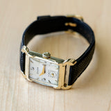 1955 BULOVA Watch Diamond Dial Fancy Tank Case & Lugs Cal. 8AC U.S.A. Wristwatch
