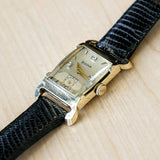 1955 BULOVA Watch Diamond Dial Fancy Tank Case & Lugs Cal. 8AC U.S.A. Wristwatch