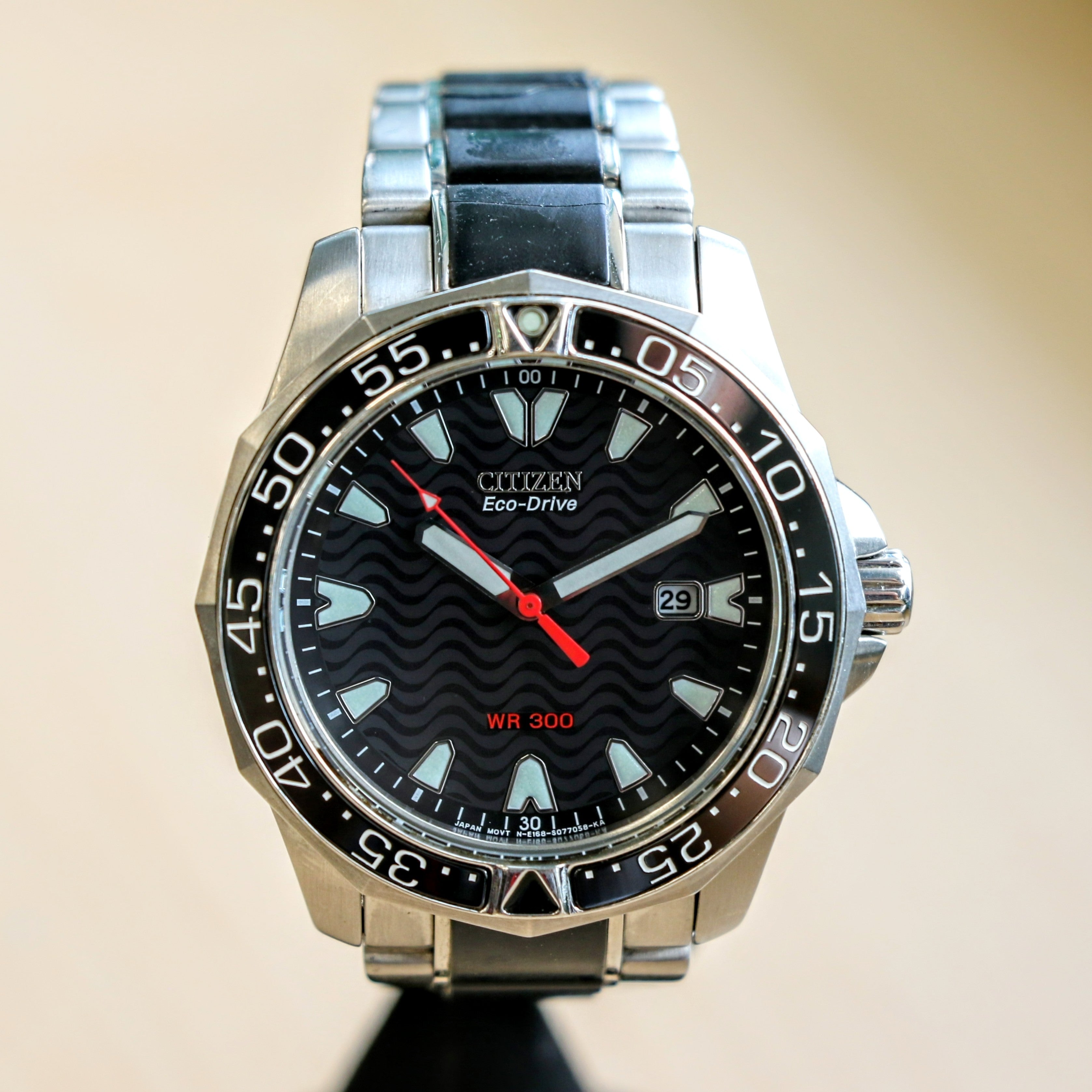 CITIZEN Eco Drive Infusion Watch Ref. BN0030 71E Date Indicator WR 300 SECOND HAND HOROLOGY