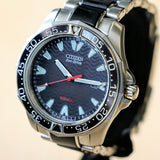 CITIZEN Eco-Drive Infusion Watch Ref. BN0030-71E Date Indicator WR 300 Diver Wristwatch