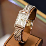 1943 BULOVA Watch Fancy Tank Case & Lugs Cal. 7AP U.S.A. 14K Rose G.F. Wristwatch