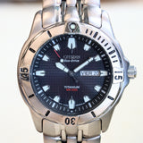 CITIZEN Eco-Drive Titanium Watch Ref. BM8230-58A Professional Diver Wristwatch WR 200