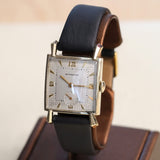 Vintage WITTNAUER Watch 17 Jewels Cal. REVUE 76/3 10K Yellow G.F. - In BOX! Swiss Wristwatch