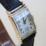 1949 HAMILTON Eaton Watch Cal. 980 17 Jewels Tank Case U.S.A. Made Wristwatch - In BOX!