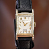 1949 HAMILTON Eaton Watch Cal. 980 17 Jewels Tank Case U.S.A. Made Wristwatch - In BOX!