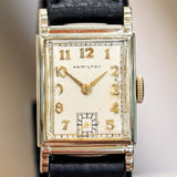 1949 HAMILTON Eaton Watch Cal. 980 17 Jewels Tank Case U.S.A. Made Wristwatch - In BOX!