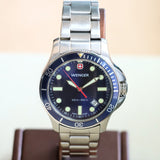 WENGER Swiss Army Diver Watch Date Indicator Swiss Quartz Wristwatch ALL S.S. Ref. 723XT