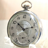 1926 HAMILTON Dress Pocket Watch 12s Grade 912 17 Jewels Adjusted Engraved Decorative 14K White G.F. - Case serial # 6871431