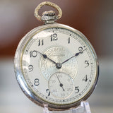 1926 HAMILTON Dress Pocket Watch 12s Grade 912 17 Jewels Adjusted Engraved Decorative 14K White G.F. - Case serial # 6871431