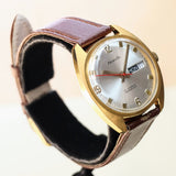 Marcel & Cie. Watch 17 Jewels Cal. 1137 Incabloc Day/Date Wristwatch Swiss Made Vintage Wristwatch