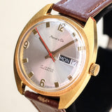 Marcel & Cie. Watch 17 Jewels Cal. 1137 Incabloc Day/Date Wristwatch Swiss Made Vintage Wristwatch