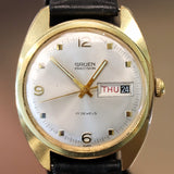 Gruen Precision 17 Jewels Watch Cal. 512CD Day/Date Indicator Swiss Made Wristwatch