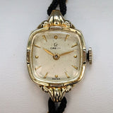 1944 OMEGA Ladies Cocktail Wristwatch 17 Jewels Cal. R13.5 Vintage Watch 14K GF