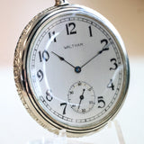 1904 WALTHAM Dress Pocket Watch Openface 12s Grade Riverside 19 Jewels Fancy Engraved Case