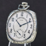 1925 ELGIN Dress Pocket Watch 12s 15 Jewels Grade 315 Fancy Engraved Decorative Cushion Case