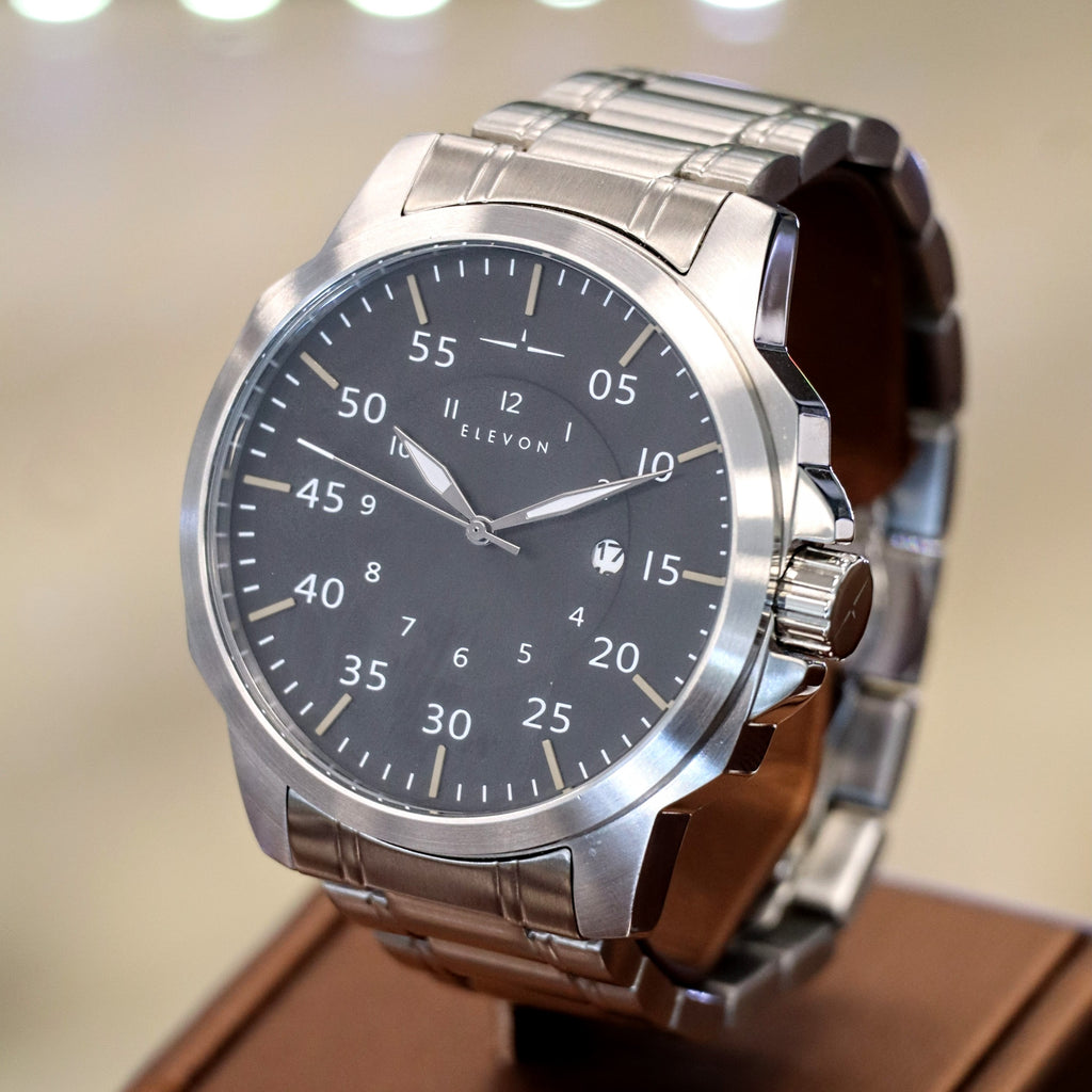 ELEVON HUGHES Watch Date Indicator Ref. ELE100-3 Stainless Steel Quart ...