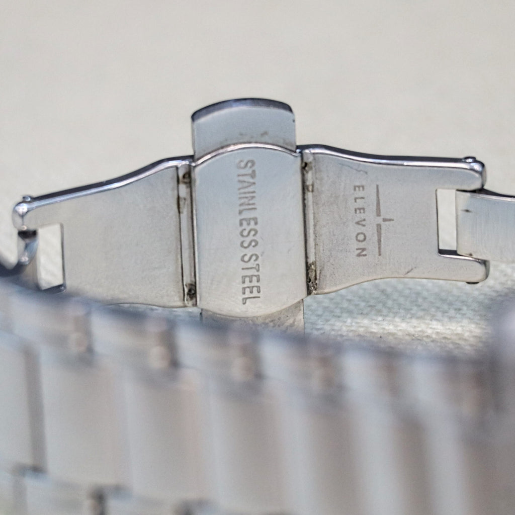 Hughes Watch Defect ELEVON HUGHES Watch Date Indicator Ref. ELE100-3 Stainless Steel Quart ...
