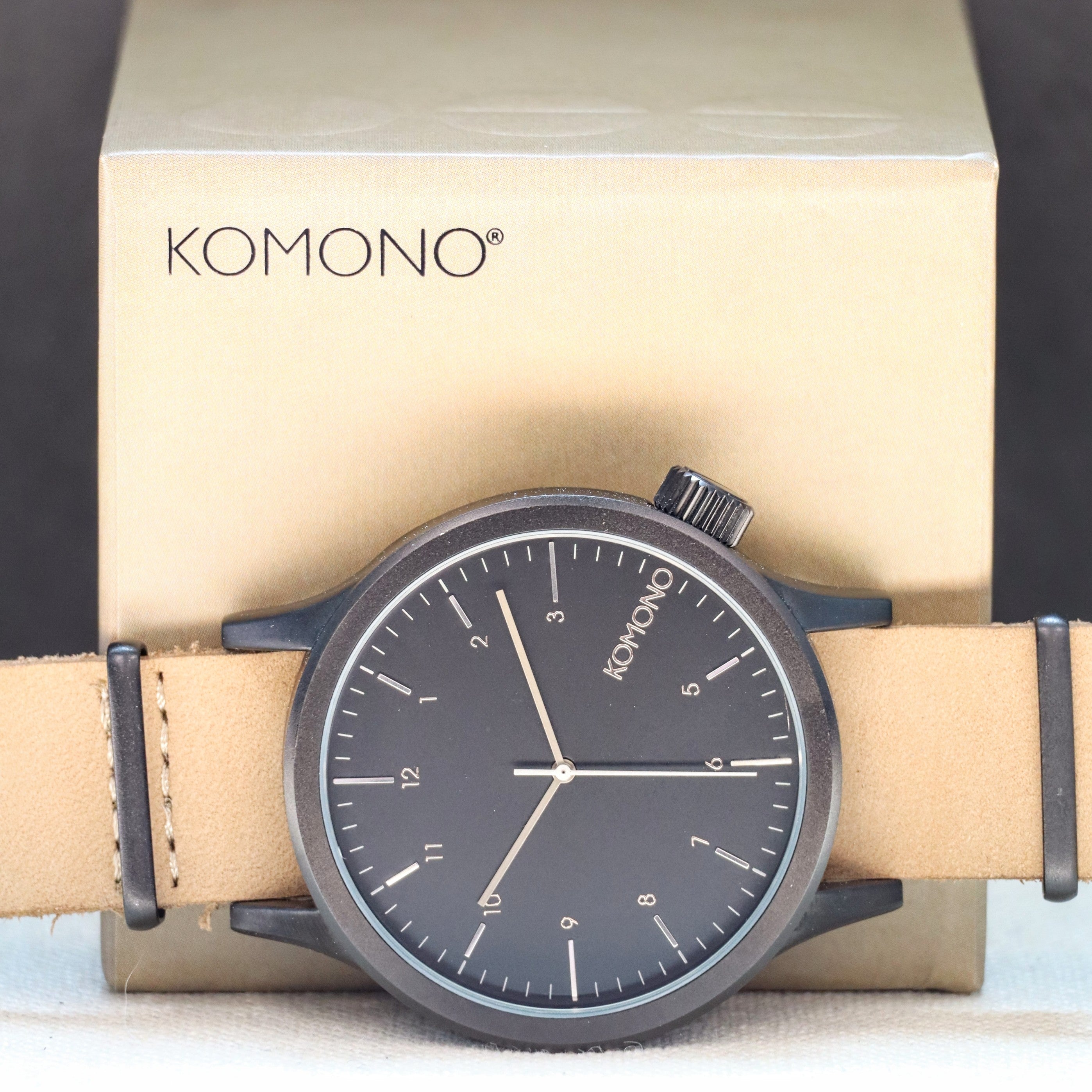 KOMONO The Magnus Watch Cobblestone Quartz Wristwatch Ref. KOM
