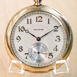 1925 WALTHAM Dress Pocket Watch Openface 12s Grade Premier 19 Jewels ADJ. 14K G.F.