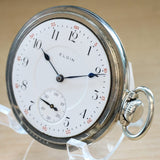 1904 ELGIN Pocket Watch Openface 16s Grade 241 17 Jewels Adjusted 14K White G.F.