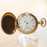 1905 ELGIN Ladies Pocket Watch Hunter Case 0s 7 Jewels Grade 320 Fancy Engraved Decorative Case