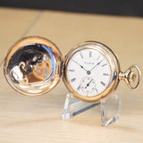 1905 ELGIN Ladies Pocket Watch Hunter Case 0s 7 Jewels Grade 320 Fancy Engraved Decorative Case