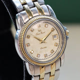LUCIEN PICCARD Paris Diamond Ladies Watch Date Indicator Two-Tone ALL S.S. - 26023D