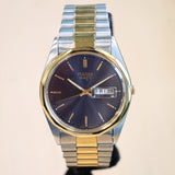 NOS PULSAR Quartz Watch Ref. PPX108 Day/Date Two-Tone Case & Bracelet Wristwatch Box & Papers!