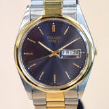 NOS PULSAR Quartz Watch Ref. PPX108 Day/Date Two-Tone Case & Bracelet Wristwatch Box & Papers!