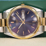 NOS PULSAR Quartz Watch Ref. PPX108 Day/Date Two-Tone Case & Bracelet Wristwatch Box & Papers!