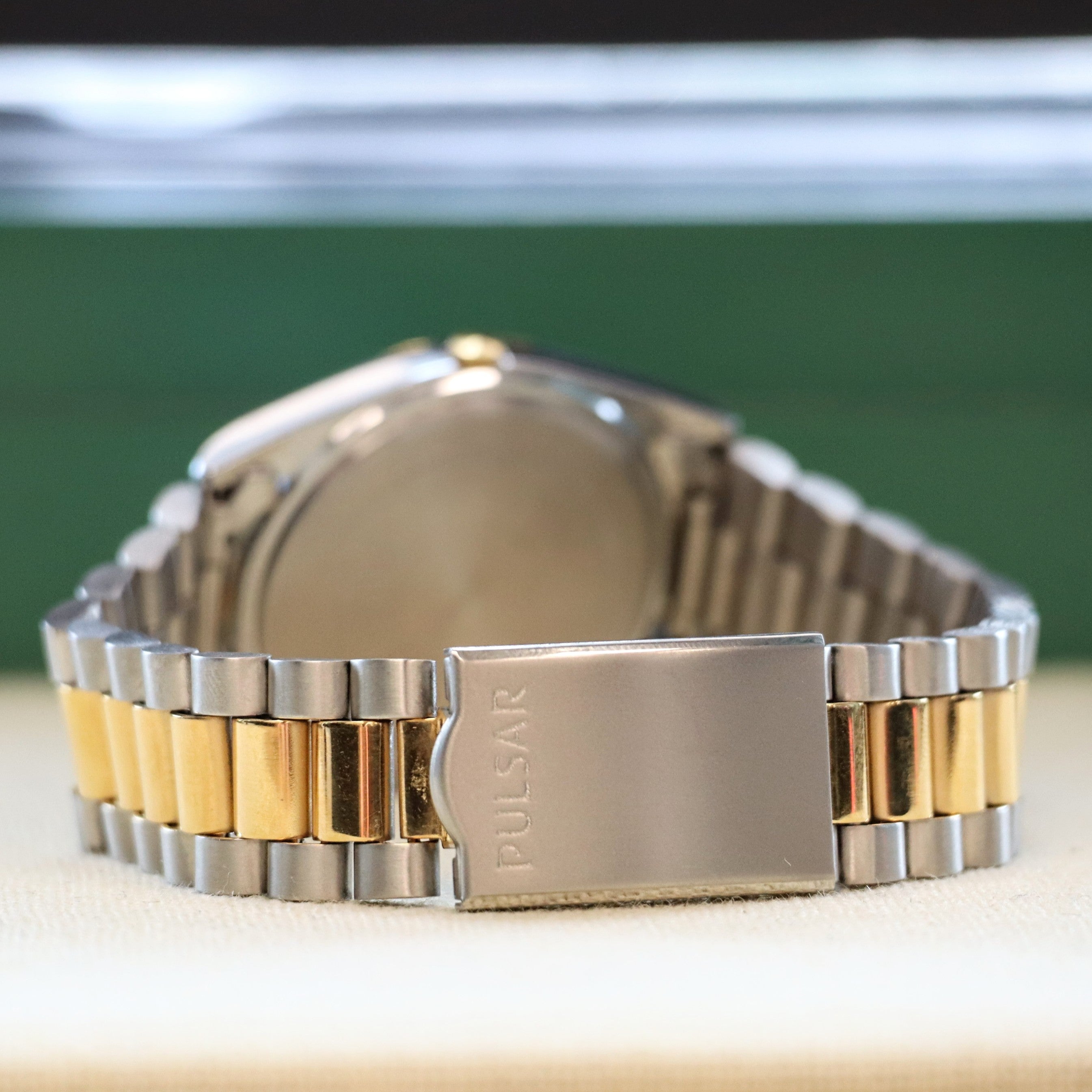 Pulsar - Orologio da uomo al quarzo, in acciaio inox, con cinturino in, argento/bianco, al quarzo Pulsar - Orologio da uomo al quarzo, in acciaio inox, con cinturino in, argento/bianco, al quarzo