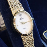 Vintage Jules Jurgensen Ladies Quartz Watch - V237 Integrated Gold Plated Mesh Bracelet. IN BOX!