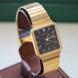 NOS Vintage BENRUS Diamond Quartz Watch Tank Case - ALL Original In BOX!