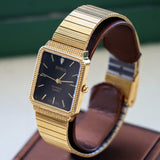 NOS Vintage BENRUS Diamond Quartz Watch Tank Case - ALL Original In BOX!