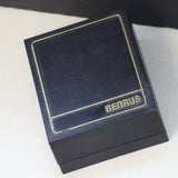 NOS Vintage BENRUS Diamond Quartz Watch Tank Case - ALL Original In BOX!