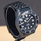 1980s HEUER Professional Diver Wristwatch PVD "Black Coral" Vintage Quartz Watch Ref. 980.026