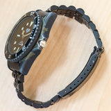 1980s HEUER Professional Diver Wristwatch PVD "Black Coral" Vintage Quartz Watch Ref. 980.026