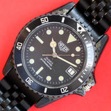 1980s HEUER Professional Diver Wristwatch PVD "Black Coral" Vintage Quartz Watch Ref. 980.026